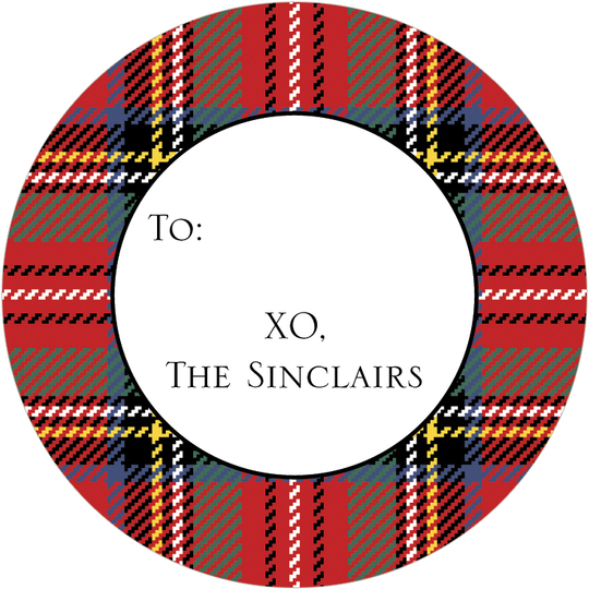 Tartan Plaid Gift Stickers